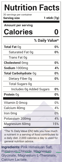 Salt of the Earth | Natural Electrolytes | Unflavored: 30-stick bag