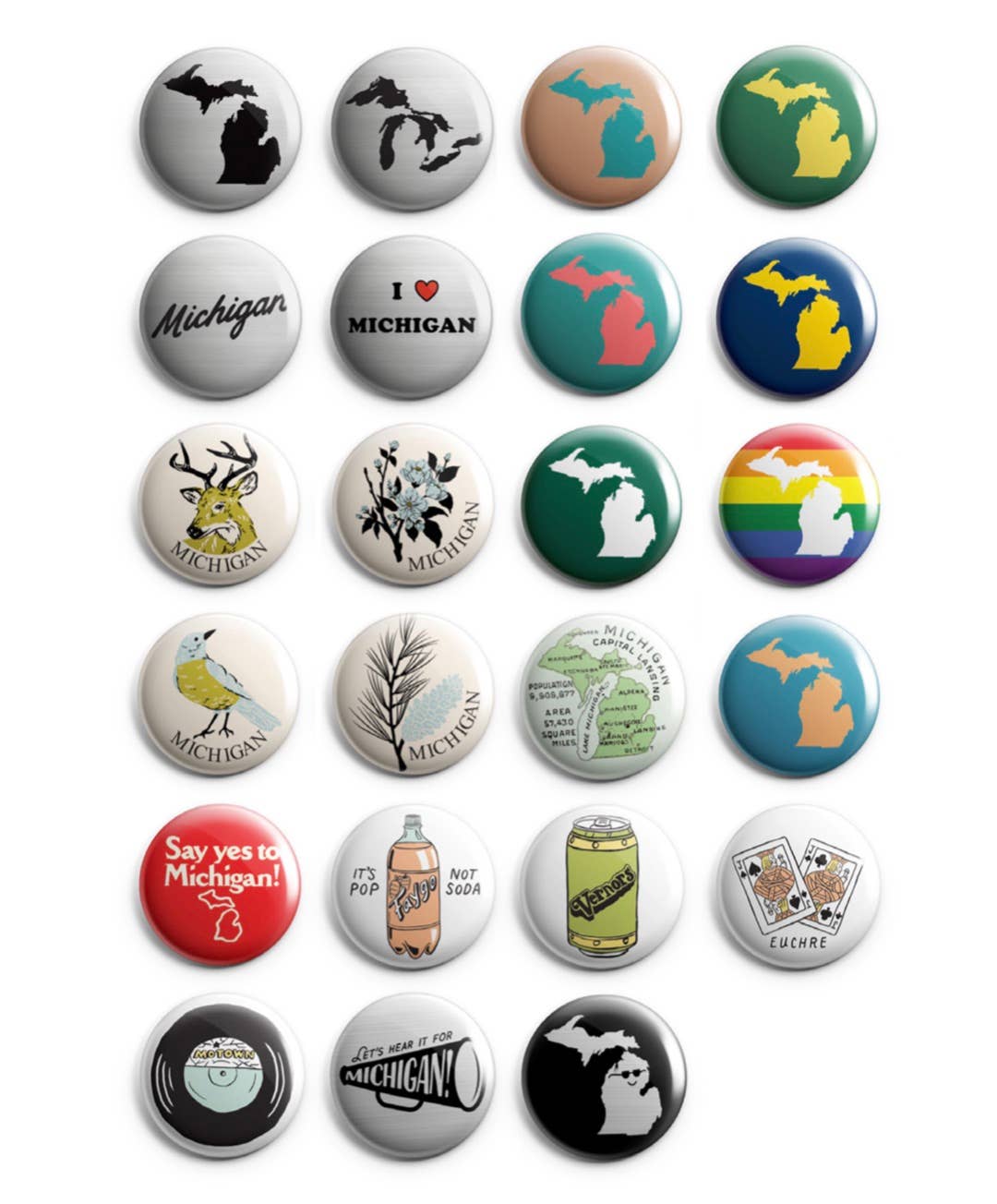 Michigan 1" Pin Super Assortment