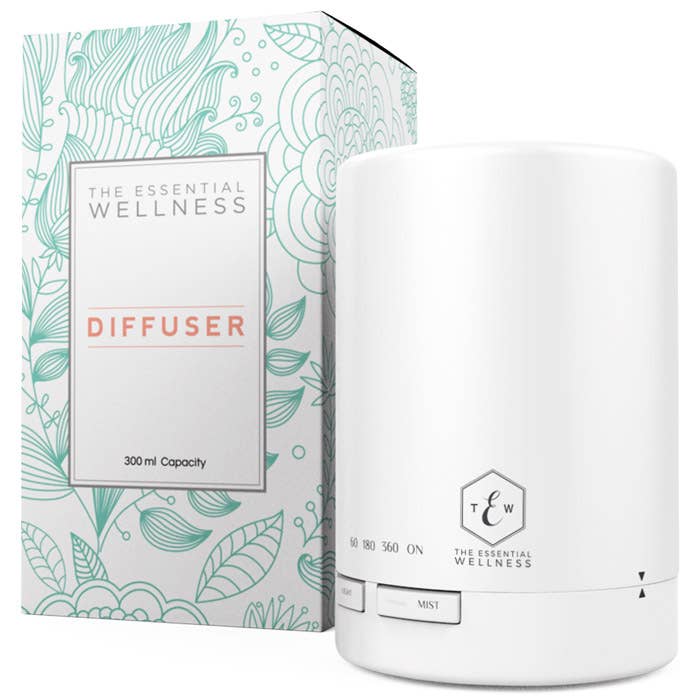The Essential Wellness 300ml Essential Oil Diffuser-White