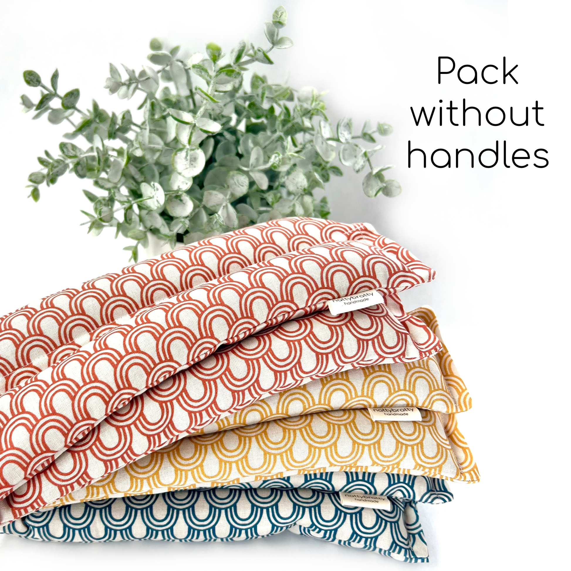 Hot/Cold Therapy Pack - Zen Garden Collection: Mustard, Add Handles : Scented