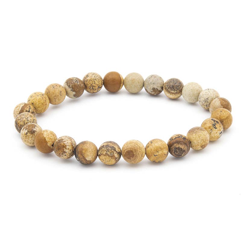 8MM Elastic Natural Stone Bracelets - CS: Amethyst