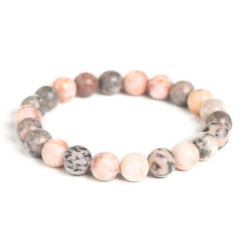 8MM Elastic Blue White Stone Bracelets