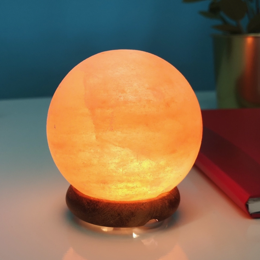 Himalayan Salt Lamp - Crystal Sphere USB Port
