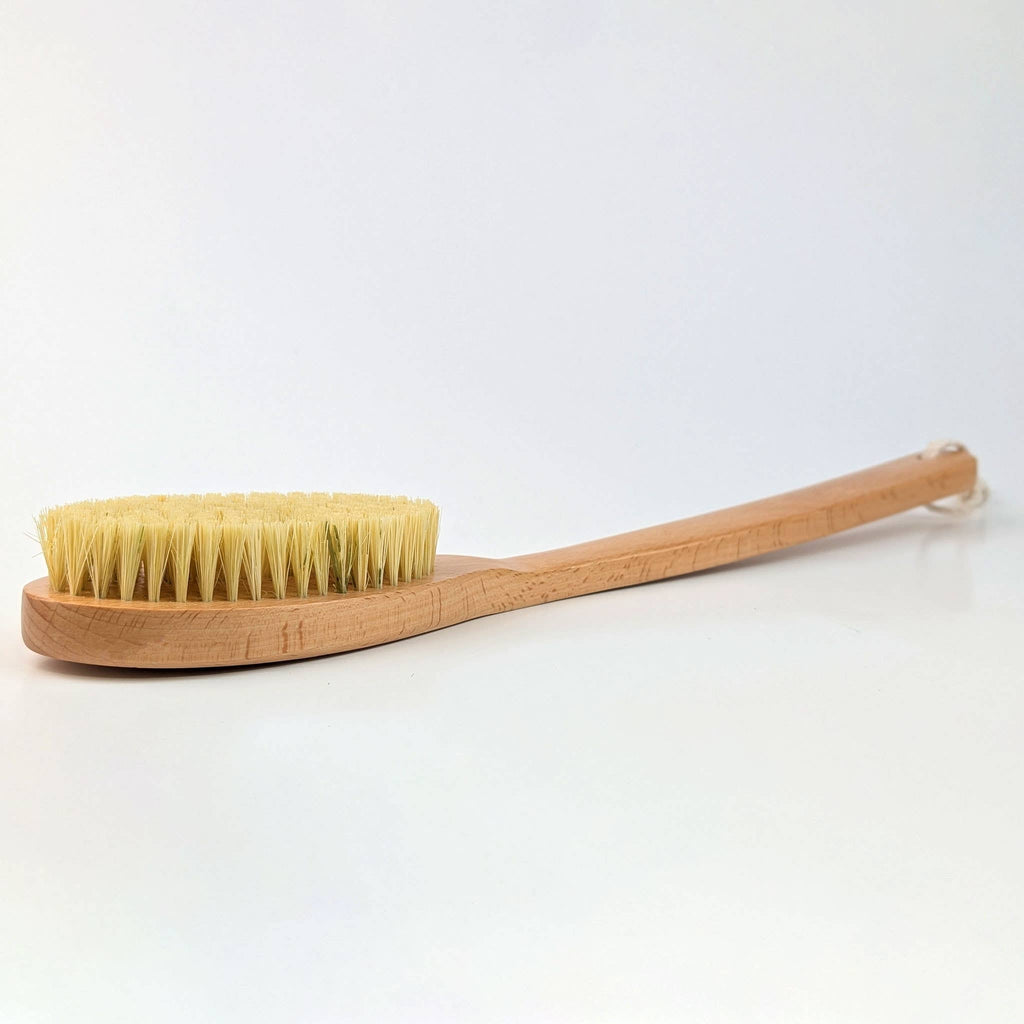 Long Handle Wooden Natural Sisal Dry Body Brush: Unbranded