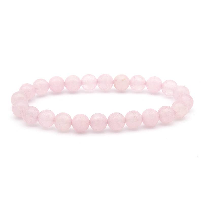 8MM Elastic Natural Stone Bracelets - CS: Amethyst