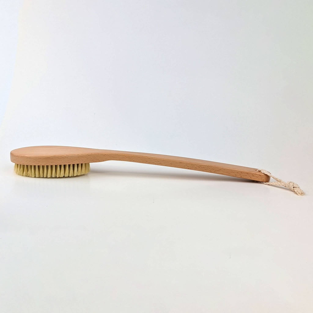 Long Handle Wooden Natural Sisal Dry Body Brush: Unbranded