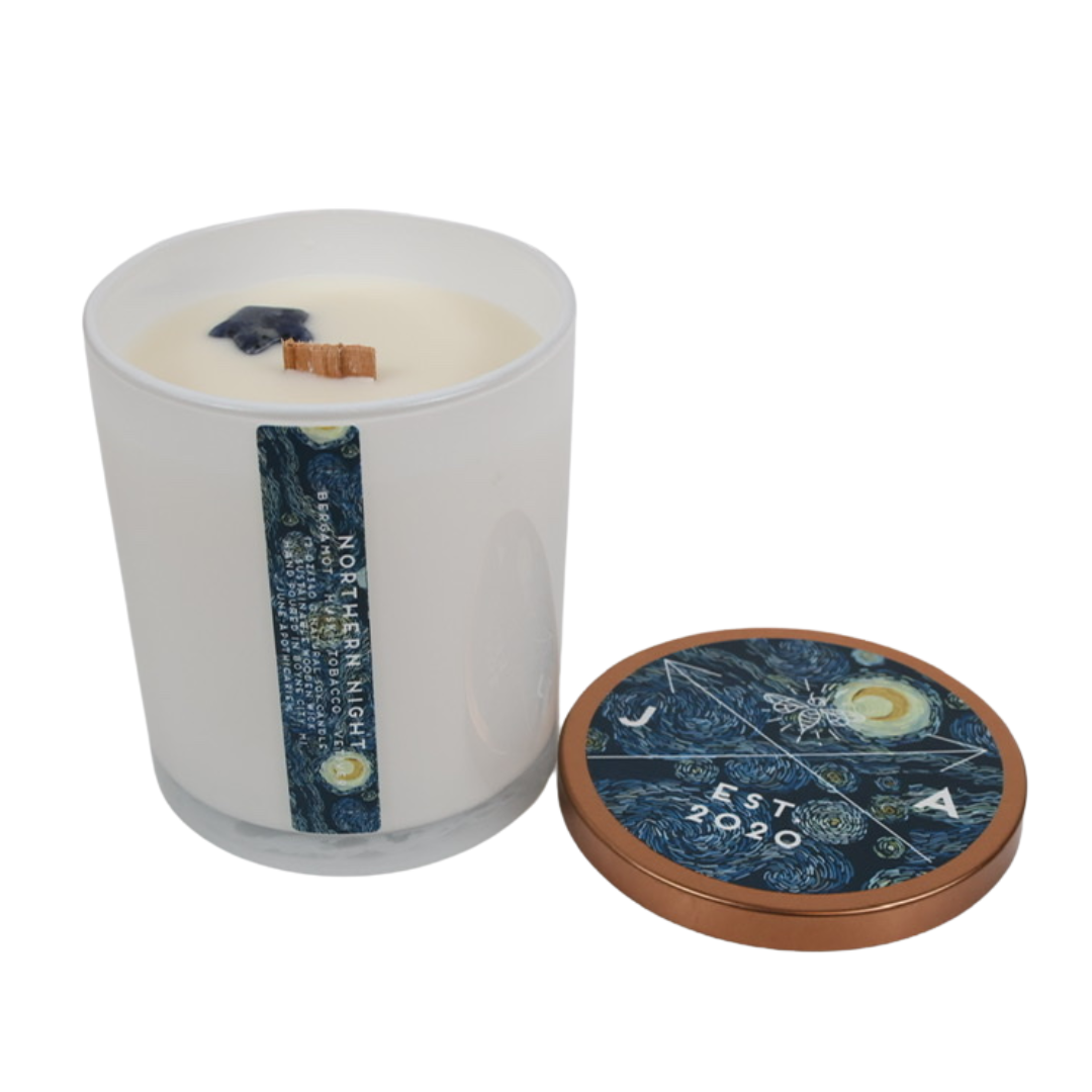 June Apothicarie Candle 12oz - Northern Night Wooden Wick