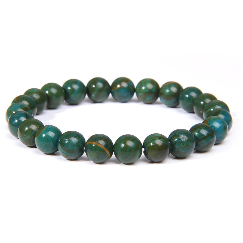 8MM Elastic Natural Stone Bracelets - CS: Amethyst