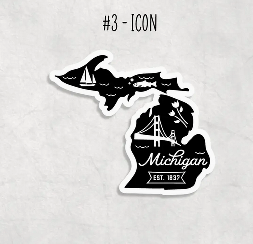 Michigan Stickers: Design 3 - Icon