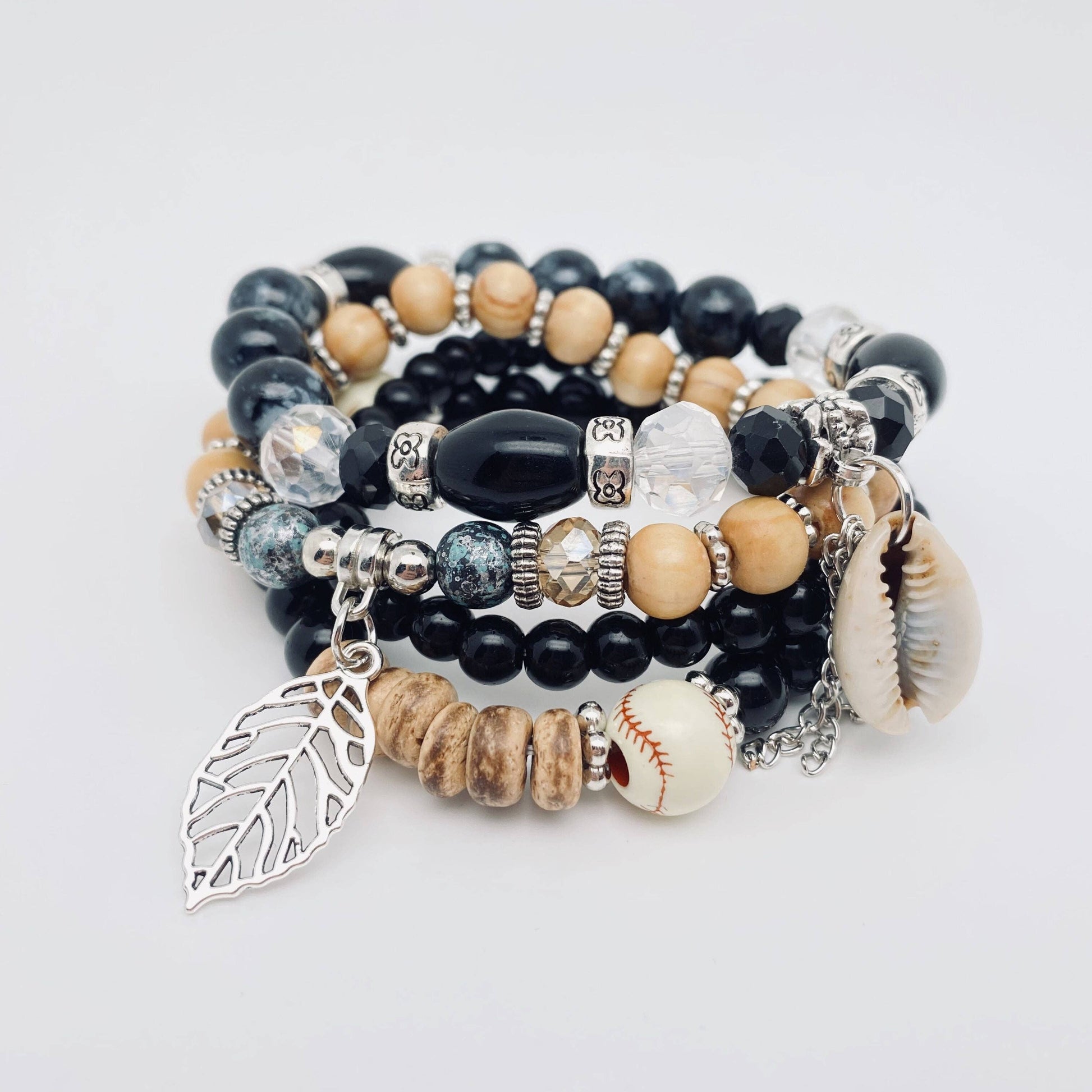 Bracelet - Bohemian Elastic Rope Multi-layer Beaded