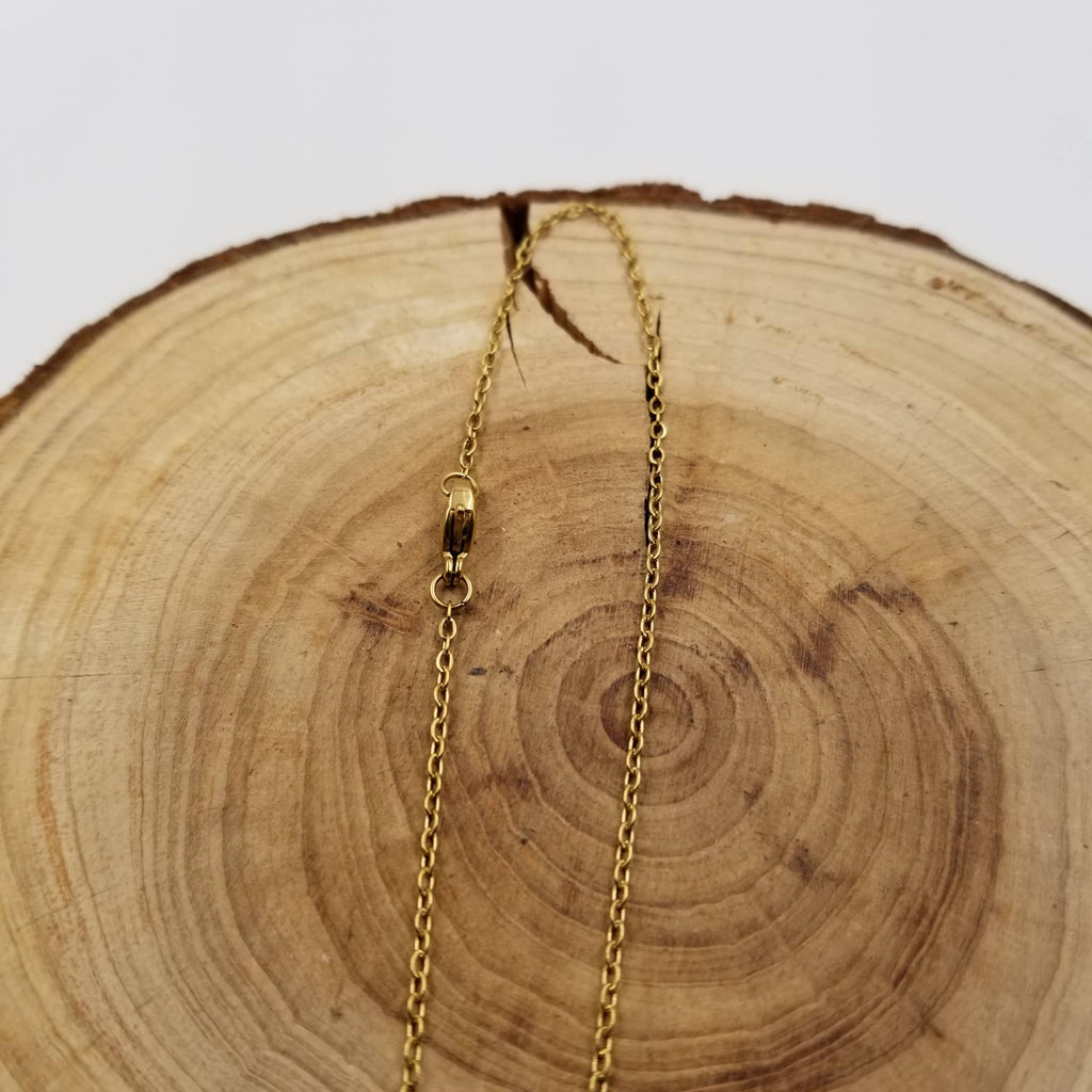 Irregular Natural Stone Necklace: Green