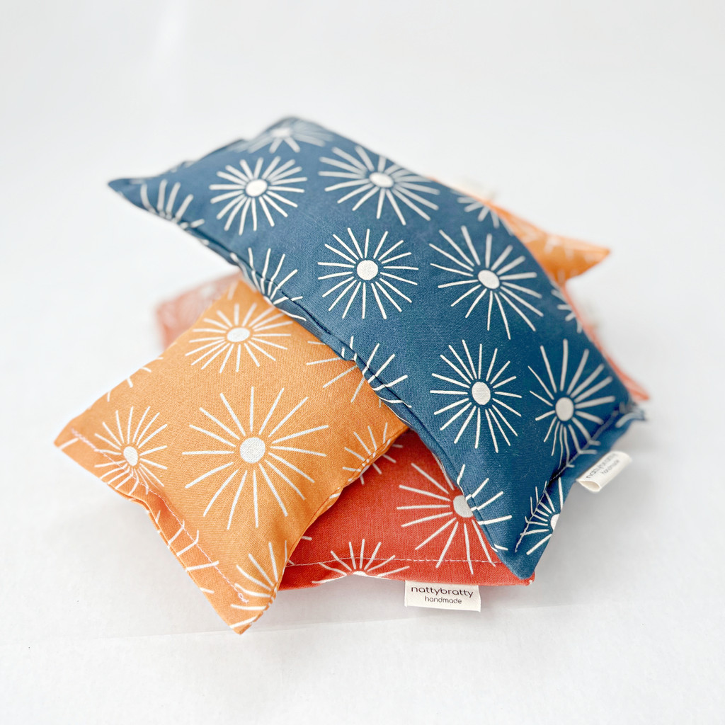 Unscented Eye Pillow - Sun Prints - Hot/Cold Pack - Migraine Mask: Midnight, Unscented : Flax Only