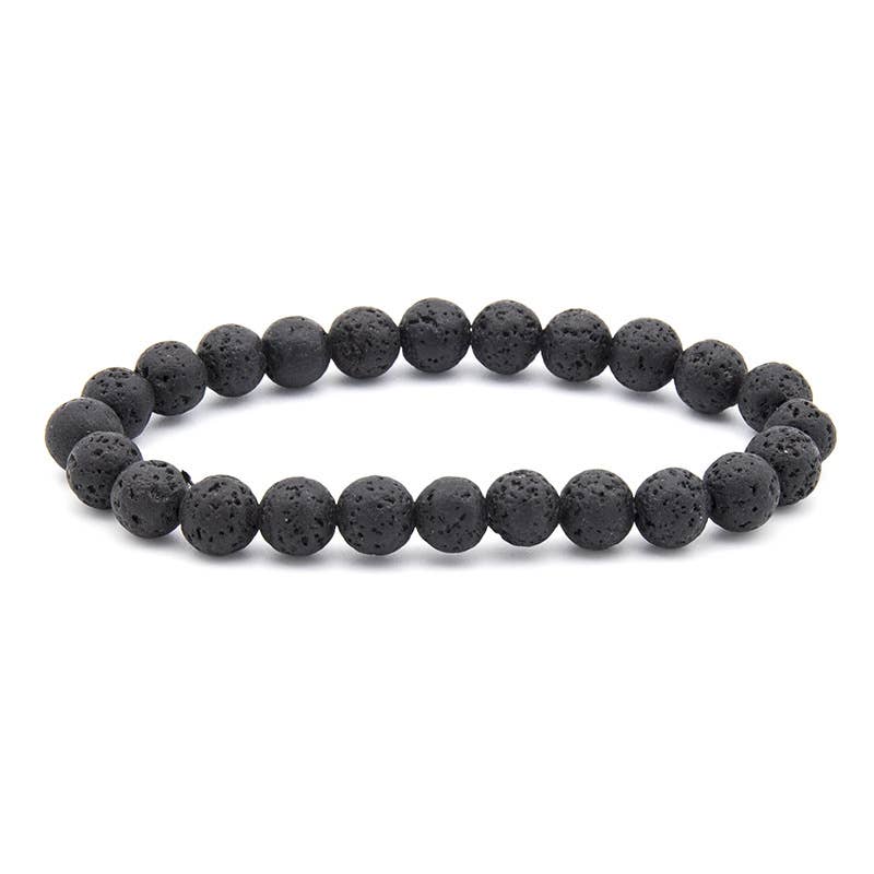 8MM Elastic Natural Stone Bracelets - CS: Amethyst
