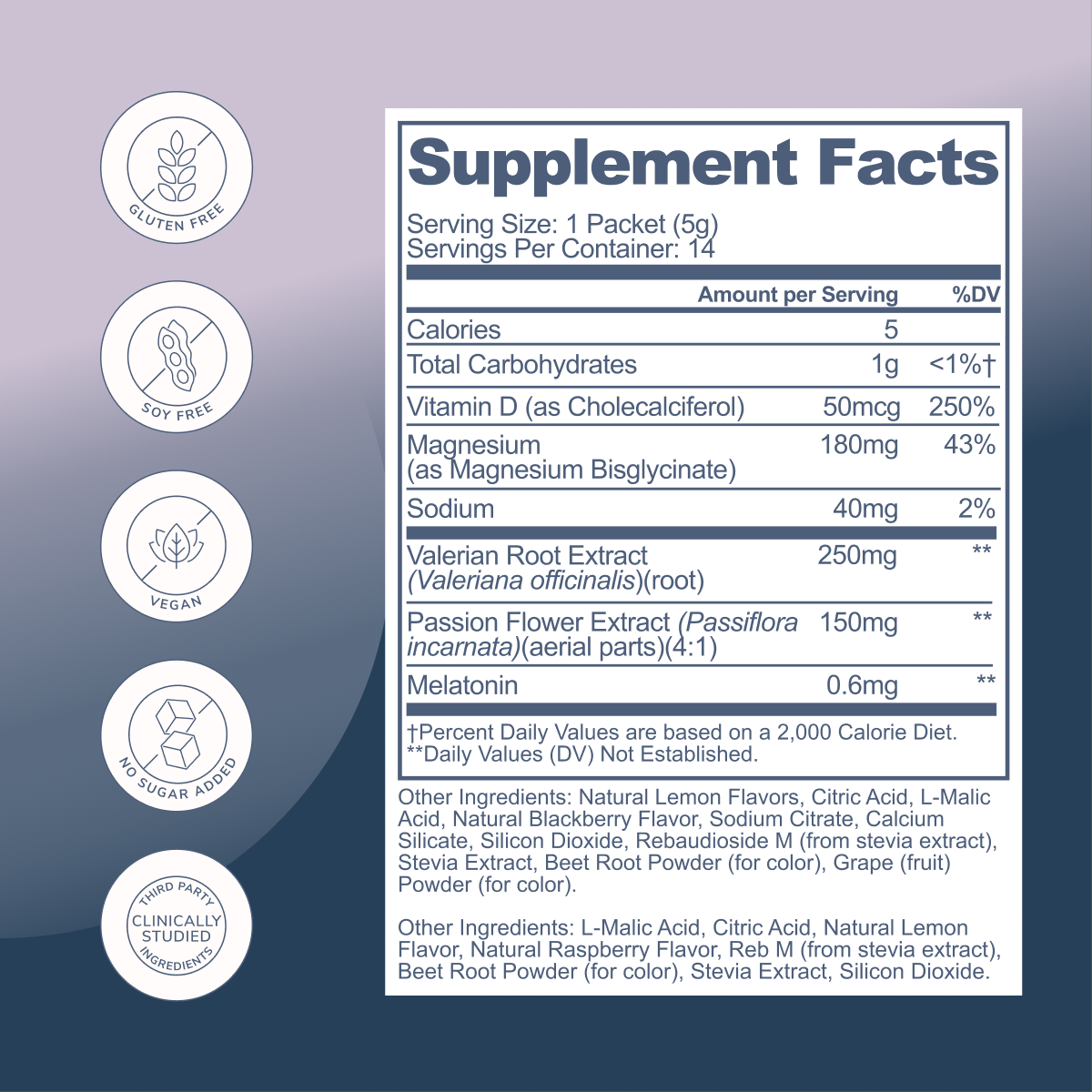 Blackberry Lemon Natural Sleep Aid w/ Magnesium