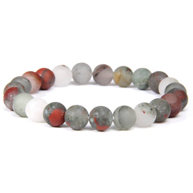 8MM Elastic Blue White Stone Bracelets