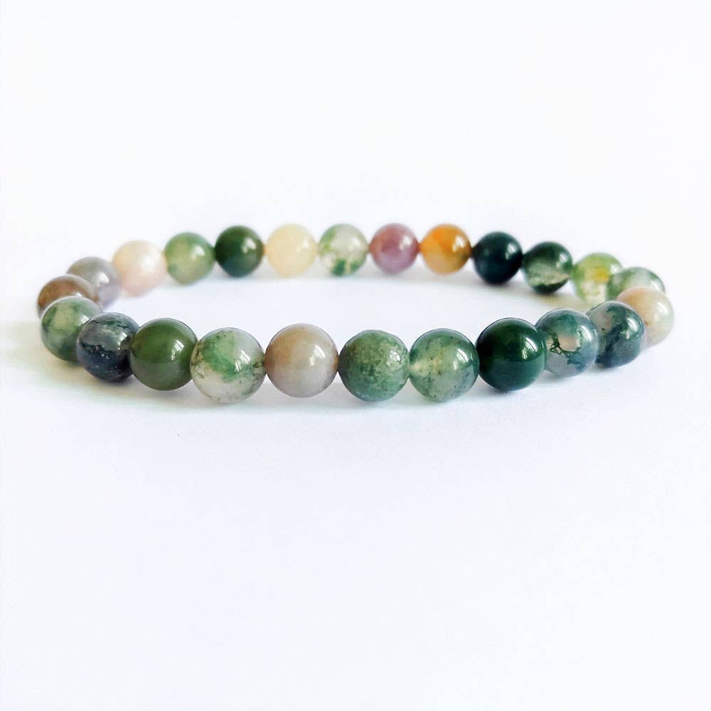 8MM Elastic Natural Stone Bracelets - CS: Amethyst