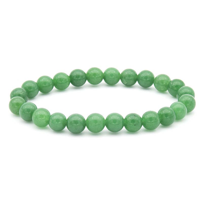 8MM Elastic Natural Stone Bracelets - CS: Amethyst