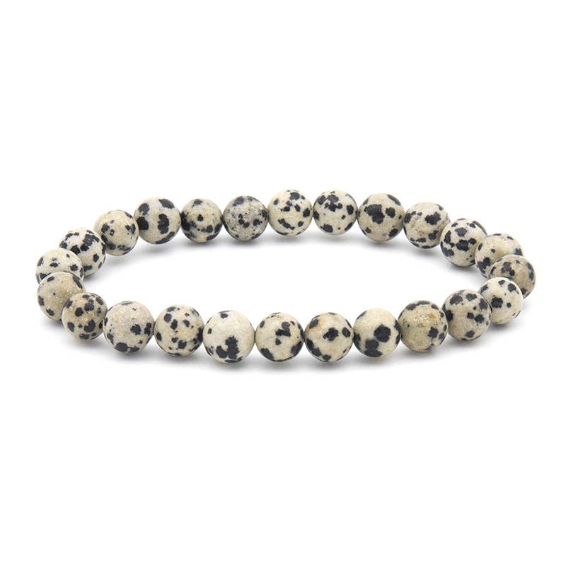 8MM Elastic Blue White Stone Bracelets