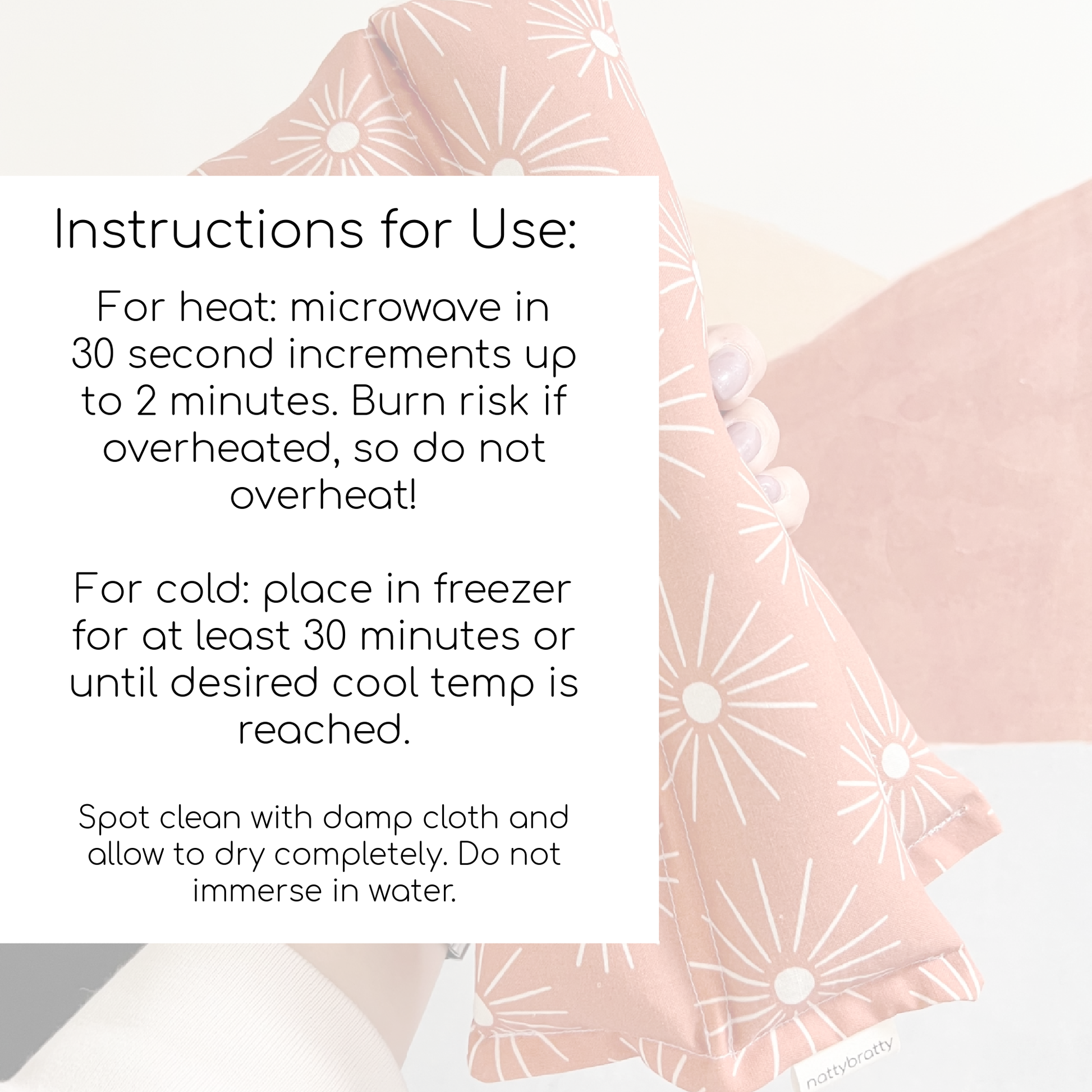 Unscented Eye Pillow - Sun Prints - Hot/Cold Pack - Migraine Mask: Sea, Unscented : Flax Only