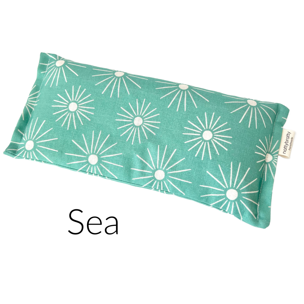 Unscented Eye Pillow - Sun Prints - Hot/Cold Pack - Migraine Mask: Brick, Unscented : Flax Only