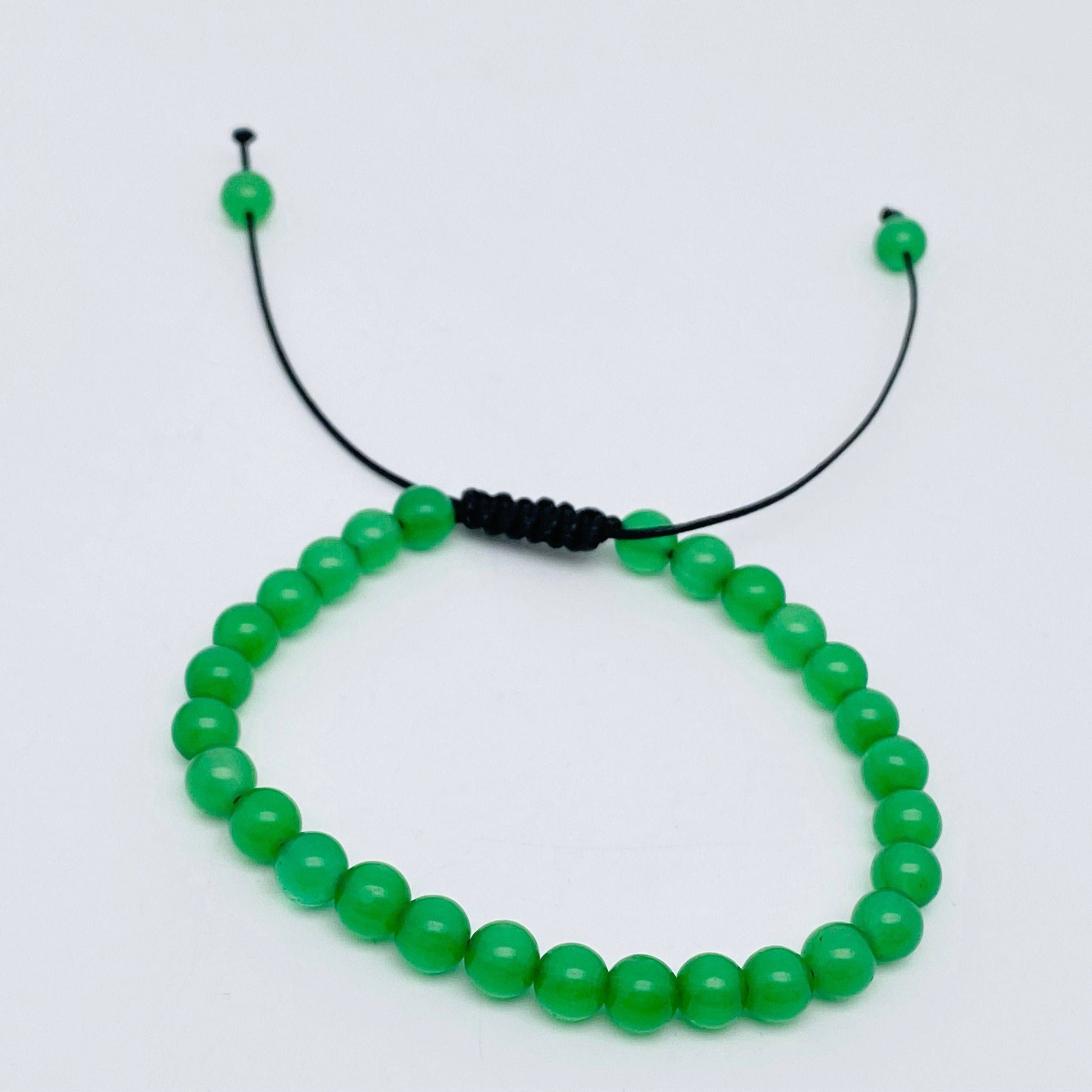 6mm Natural Stone Hand Woven Stretch Bracelets: Imitation turquoise, 6mm (stretchable)