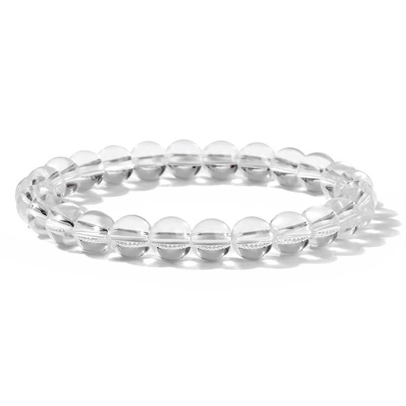 8MM Elastic Natural Stone Bracelets - CS: Amethyst