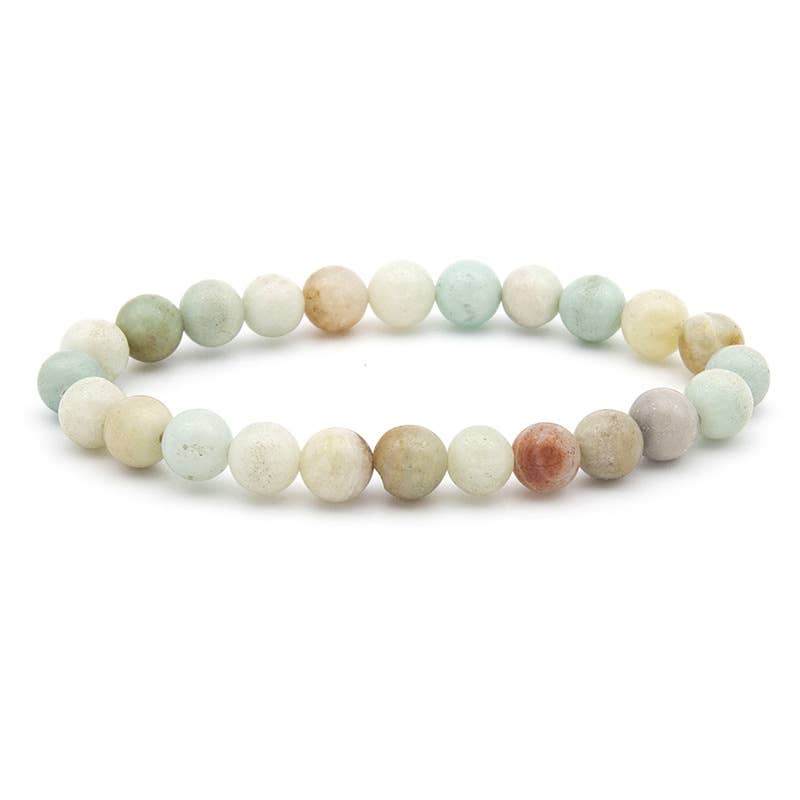 8MM Elastic Natural Stone Bracelets - CS: Amethyst