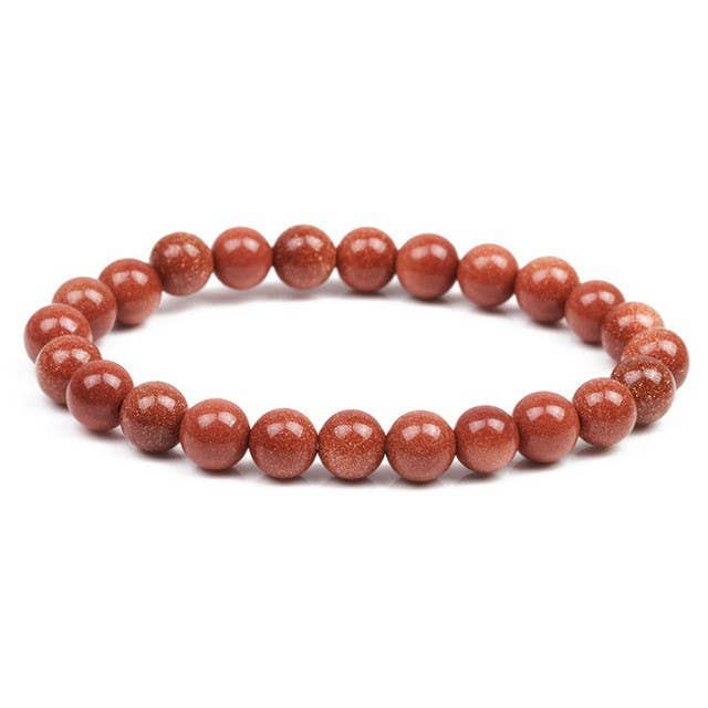 8MM Elastic Blue White Stone Bracelets