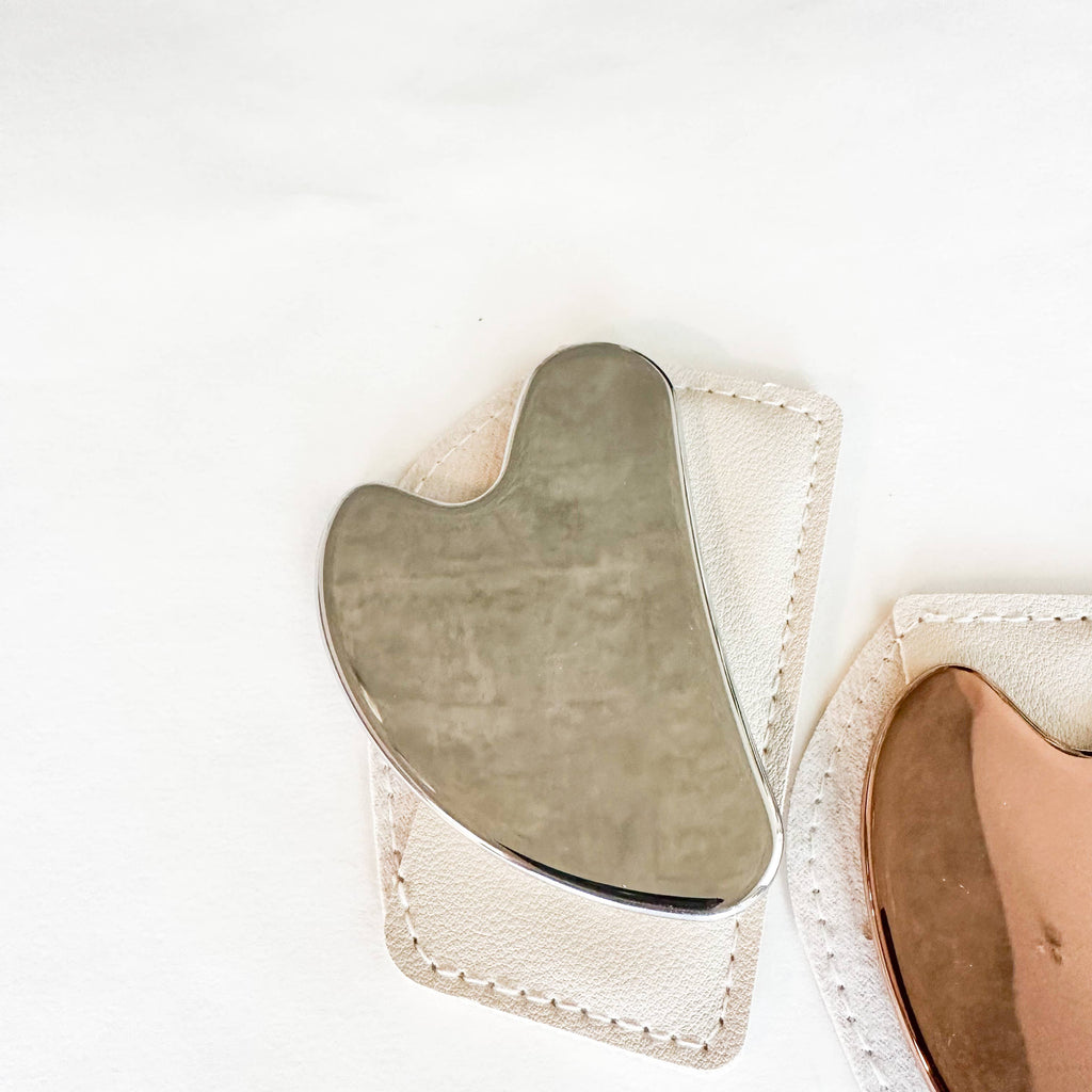 Elegant Stainless Steel Gua Sha: Silver